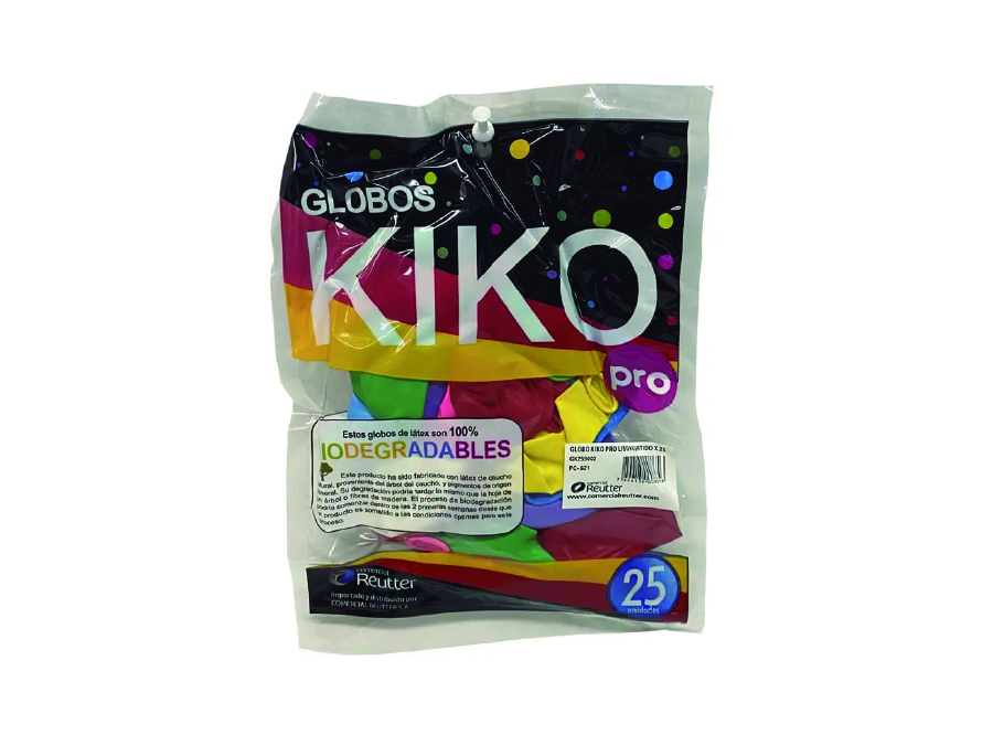  GLOBOS N.  9 PASTEL X 25 UN COL.SURTIDO KIKO 