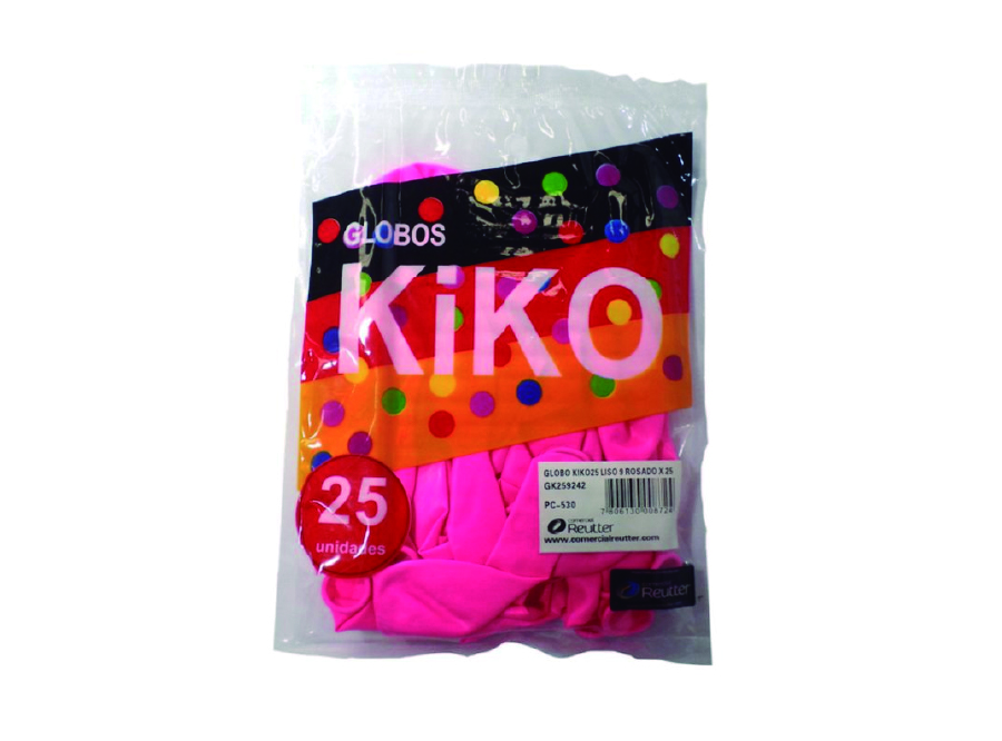  GLOBOS N.  9 CROMADO X 25 UN ROSADO KIKO 