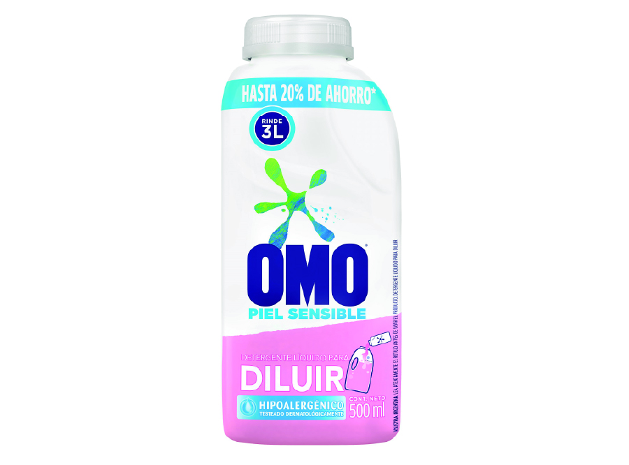  DETERGENTE LIQUIDO  500 ML OMO P/SENCIBLE DILUIBLE 