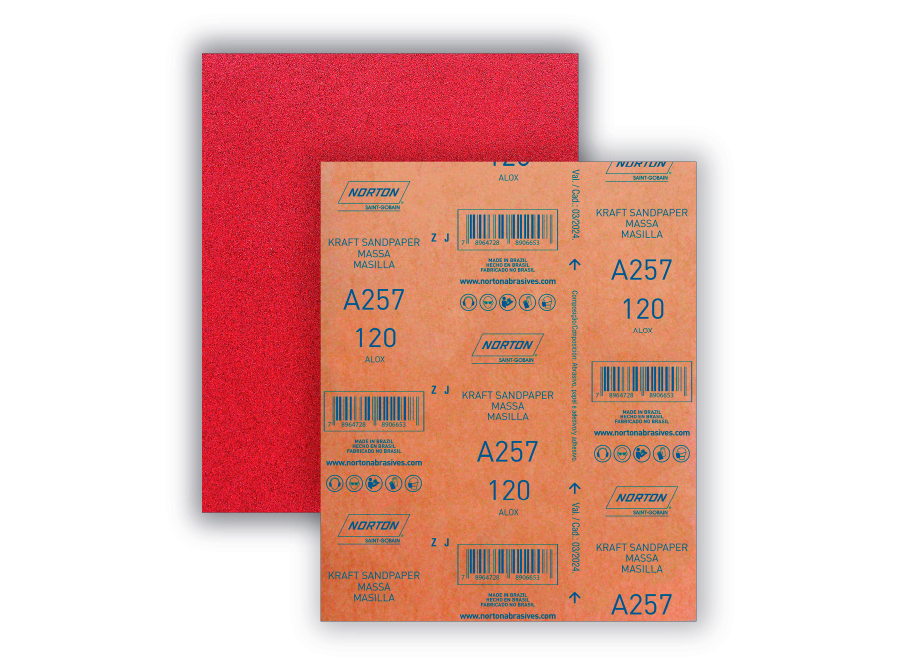  LIJA MADERA A-257 SECO 225X275MM G120 50UN NORTON 