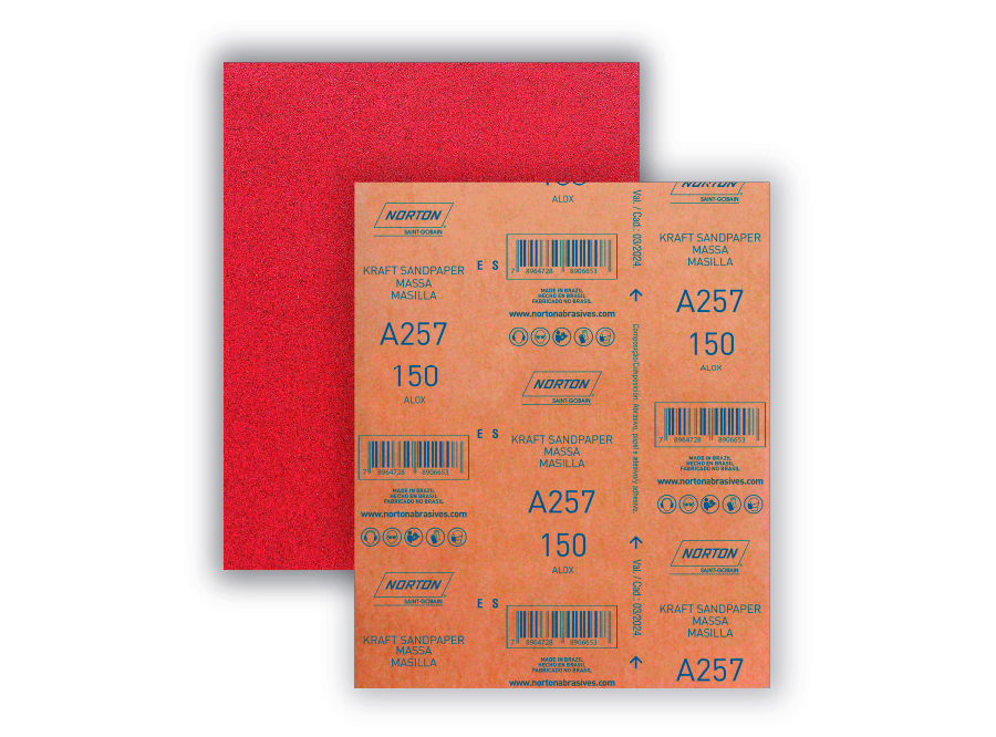  LIJA MADERA A-257 SECO 225X275MM G150 50UN NORTON 