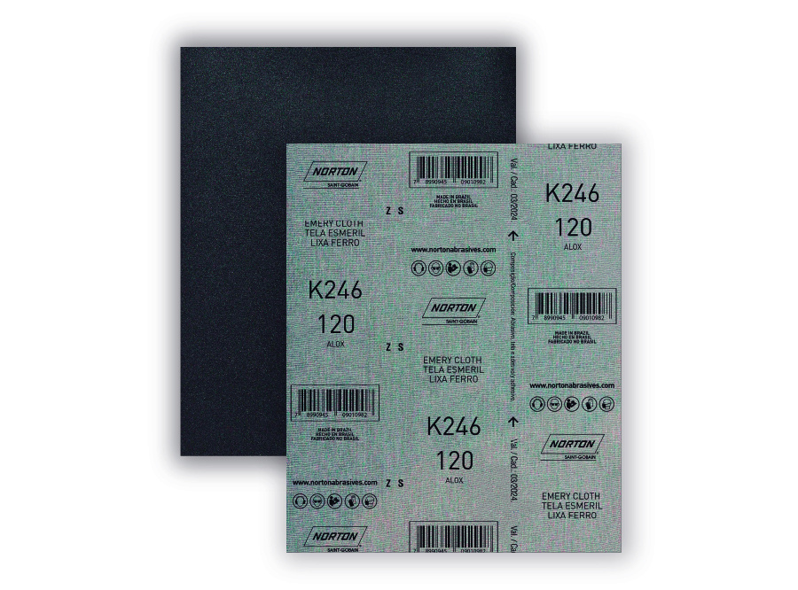  LIJA METAL K-246 SECO 225X275MM G120 25UN NORTON 