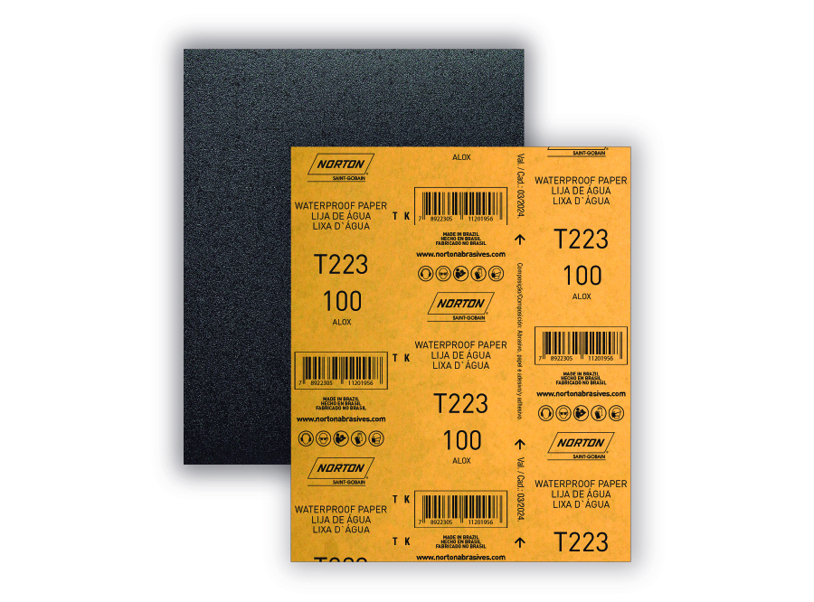  LIJA T-223 AL AGUA 225X275MM G100 50UN NORTON 