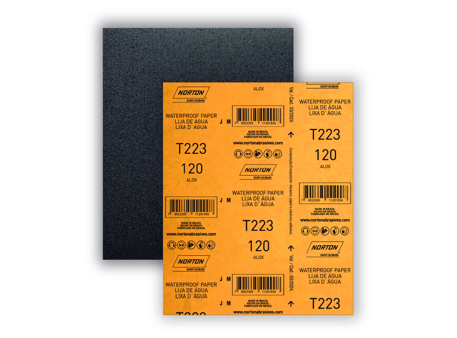  LIJA T-223 AL AGUA 225X275MM G120 50UN NORTON 