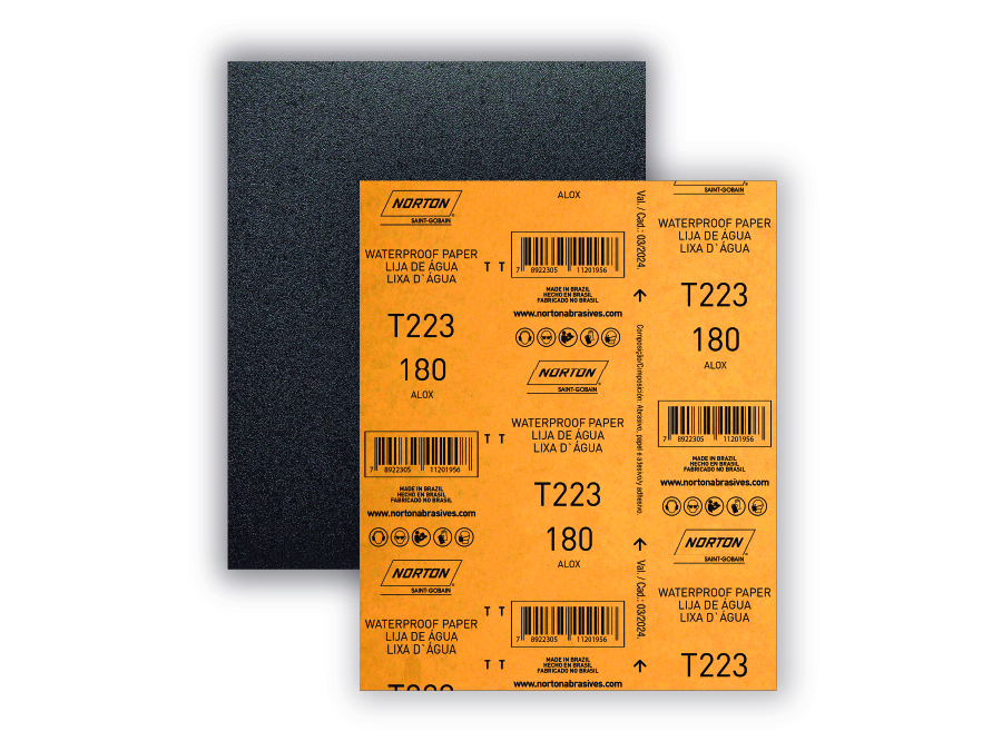  LIJA T-223 AL AGUA 225X275MM G180 50UN NORTON 