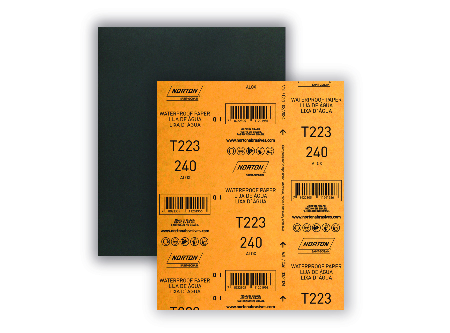  LIJA T-223 AL AGUA 225X275MM G240 50UN NORTON 