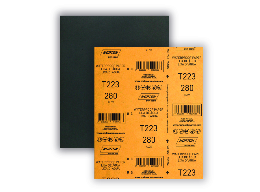  LIJA T-223 AL AGUA 225X275MM G280 50UN NORTON 