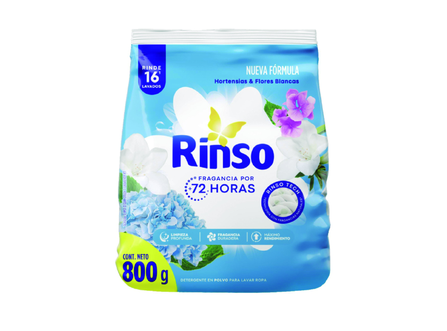  DETERGENTE POLVO  800 GR. RINSO HORTENCIAS/F.BLANC 