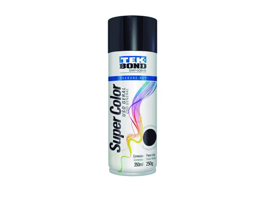  PINTURA SPRAY 400 ML U/GENERAL NEGRO BRILL.TEKBOND 