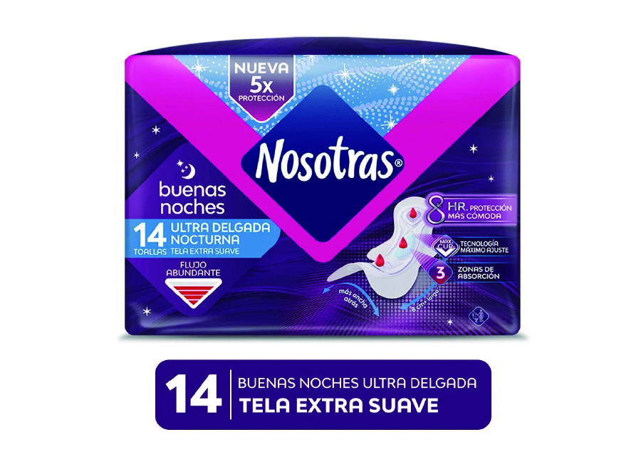  TOALLA HIG. NOSOTRAS B.NOCHES PQ X 14 UN SUAVE 