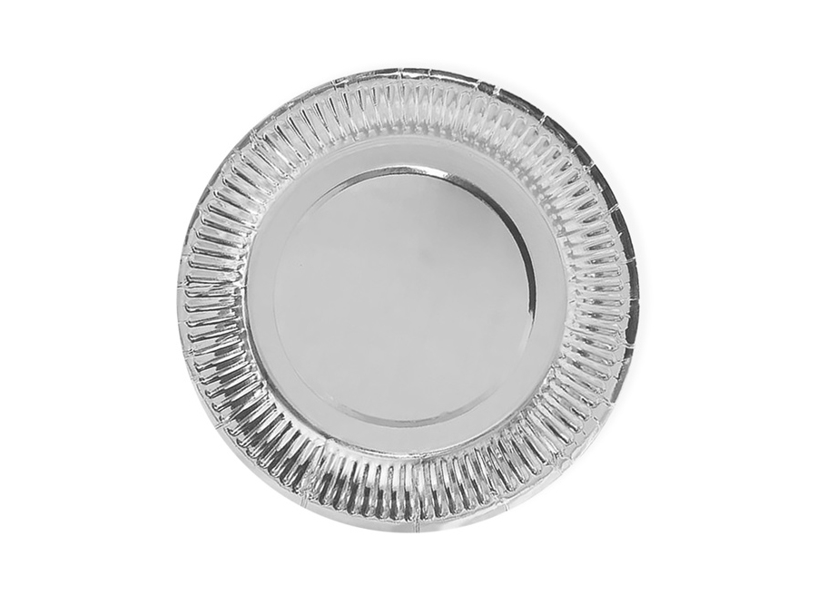  PLATO CARTON 18CM RED. PLATEADO X 6 UN FECO 