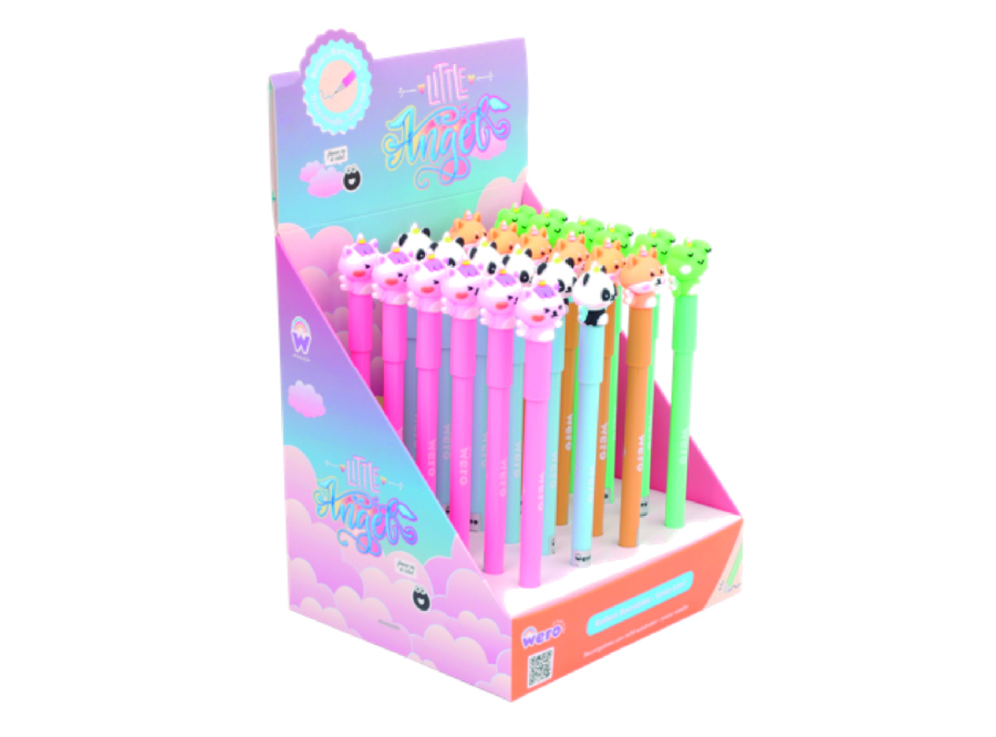  BOLIGRAFO GEL 1.0 BORRABLE BOX 24UN ANIMALES ANGEL 