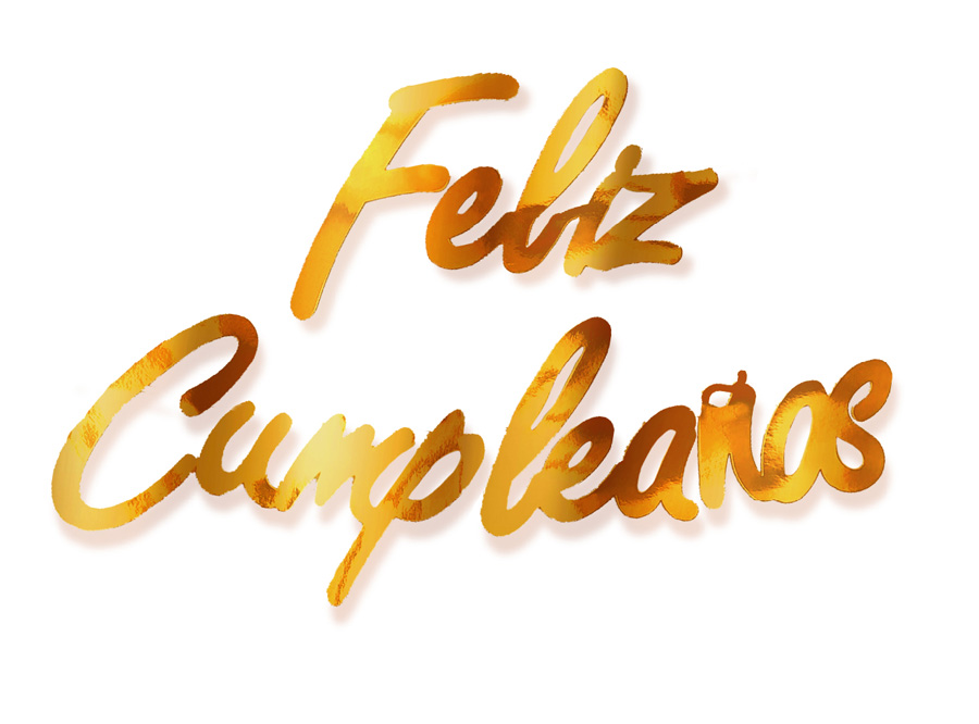  GUIRNALDA FELIZ CUMPLEA�OS CURSIVO DORADO 1MT 1UN 