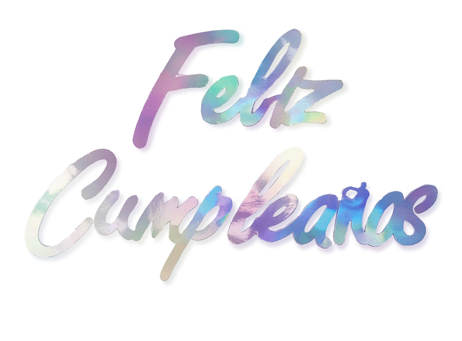  GUIRNALDA FELIZ CUMPLEA�OS CURSIVO NACARADO 1MT 1U 