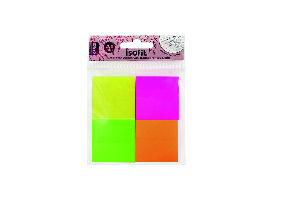  NOTA ADHE. 75X75 100 HJ 4 COL.NEON ISOFIT 