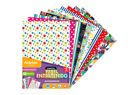  CARPETA ESC. P.ENTRETENIDO 10 HJ AUTOADHES.ADETEC 