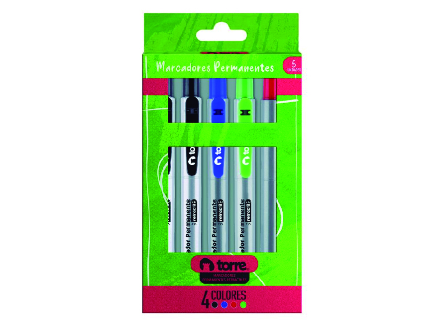  MARCADOR PERMAN.COL SURT. RETRACTIL X 5UN TORRE 