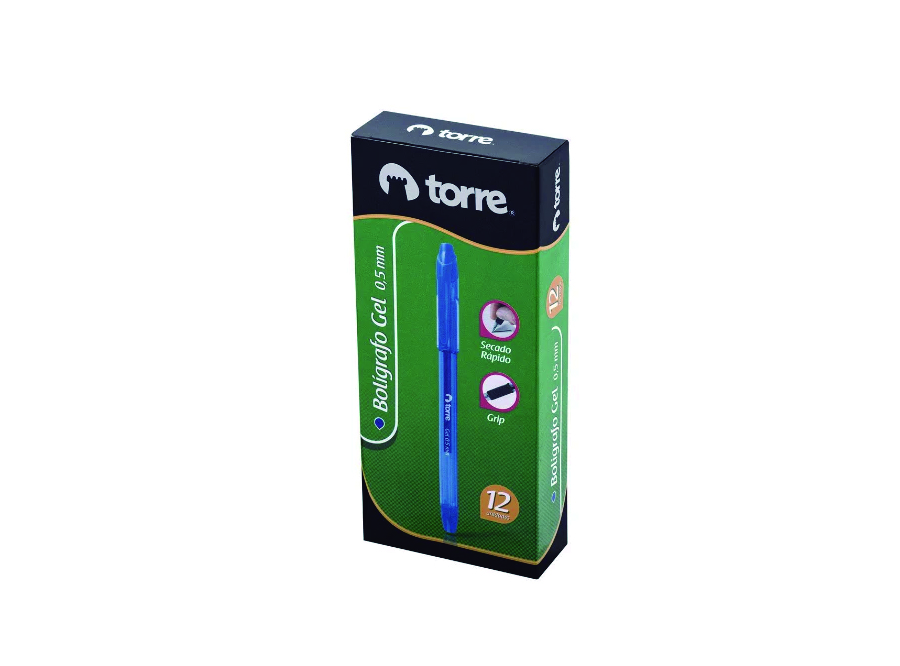  BOLIGRAFO 0.5 P.FINA AZUL X 12UN. TORRE 