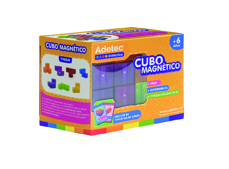  DIDACTICO ADETEC CUBO MAGNETICO C/TARJETAS 7 PZAS 