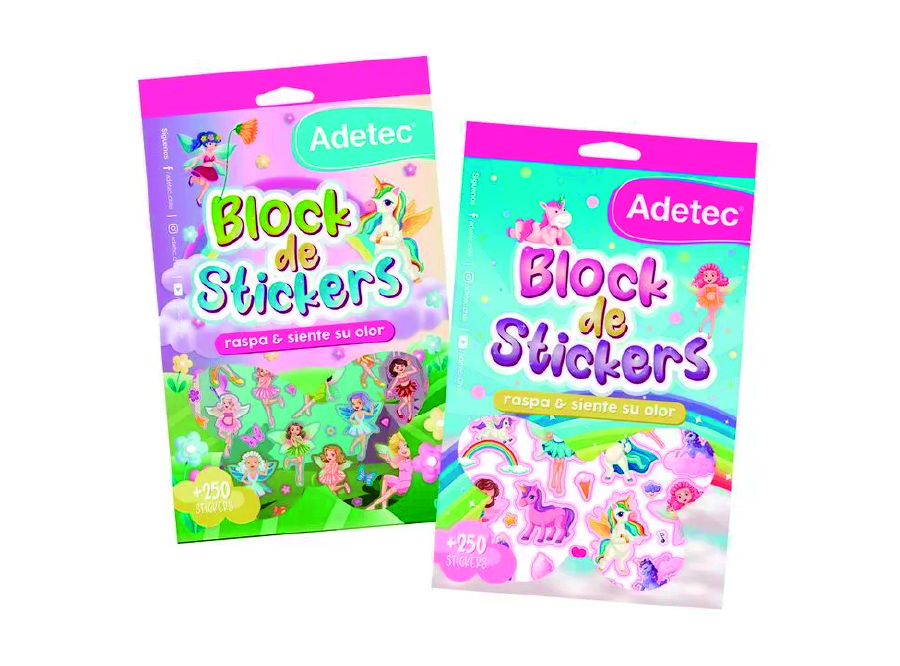  BLOCK DE STICKERS HADAS AROMAS ADETEC 