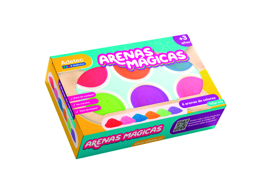  DIDACTICO ADETEC ARENA MAGICA 6 COL.SURT. 100GR 