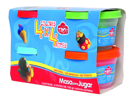  MASA P/MODELAR 100 GR X 4 COL.SURT DIDO 