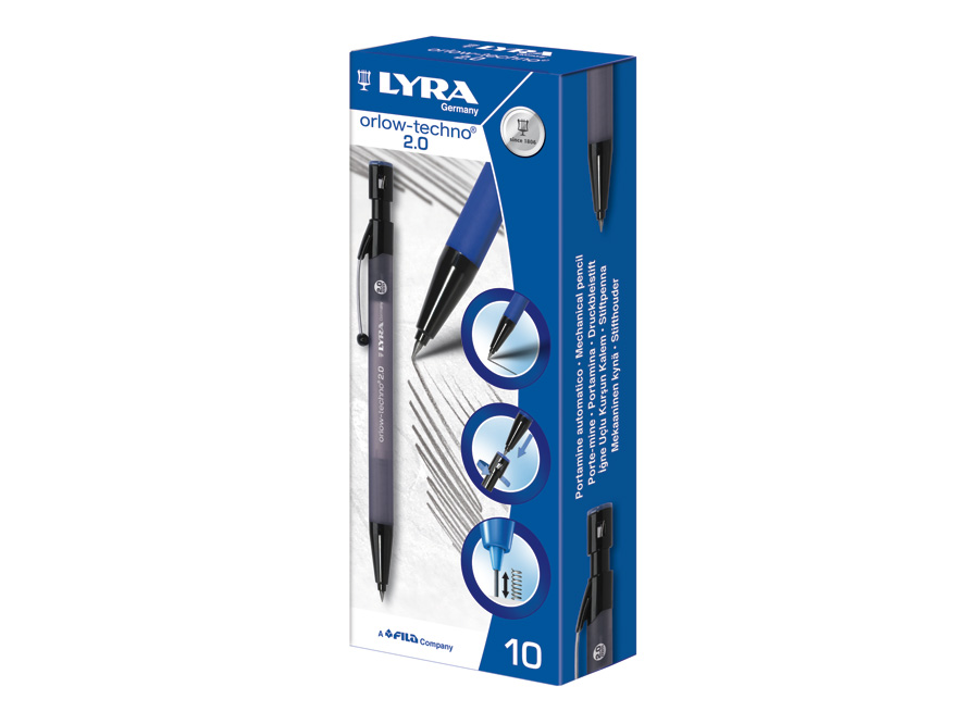  PORTAMINA 2.0MM LYRA C/GRIP COL.SUR AZ/GR 