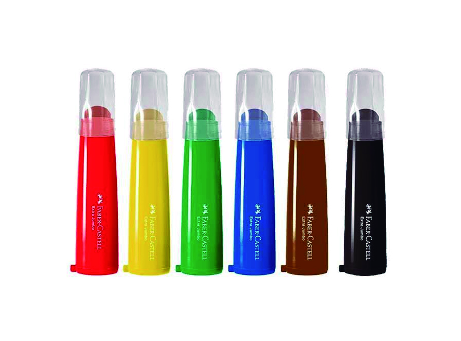  PLUMON ESCOLAR 6 COL. EXTRA JUMBO FABER 