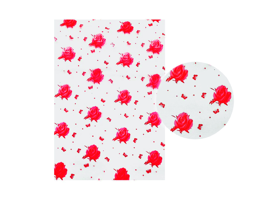  PAPEL CELOFAN 70 X 100 CM R/50 FLOREADO MARIPOSA 