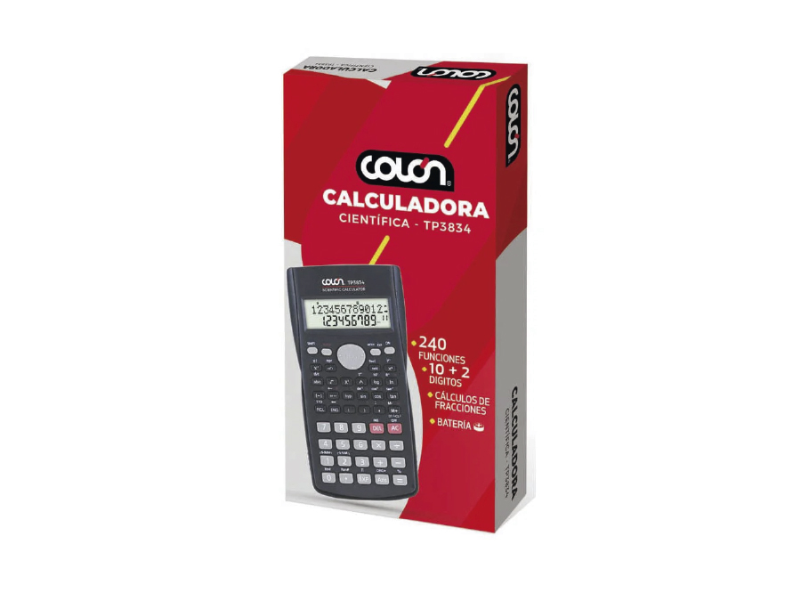  CALCULADORA CIENTIFICA 240 FUNC COLON TP3834 12DIG 