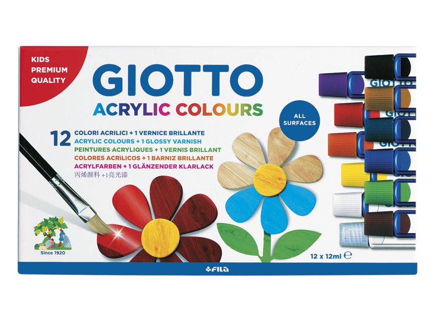  PINTURA ACRILICA  12 CC ESTUCHE X 12 COL. GIOTTO 