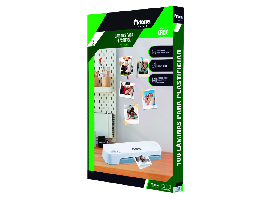  LAMINA TERMOL. OFICIO 100 UN 75 MIC TORRE 