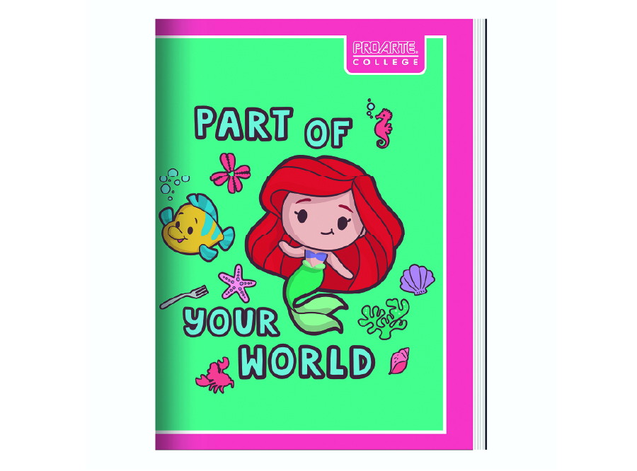  CUADERNO COLLEGE M7 80 HJ PRINCESAS KAWAII PROARTE 