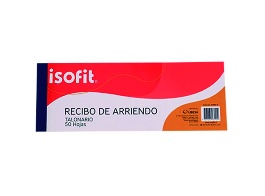  FORMULARIO RECIBO DE ARRIENDO 50HJ. ISOFIT 