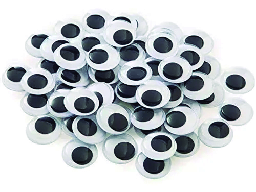  OJITOS MOVILES C/ADHESIVO 72UN. DIF. TAMA�O BARRIL 