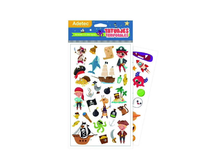  TATUAJES ADH. TEMPORALES NI�O DISE�OS SURT. ADETEC 