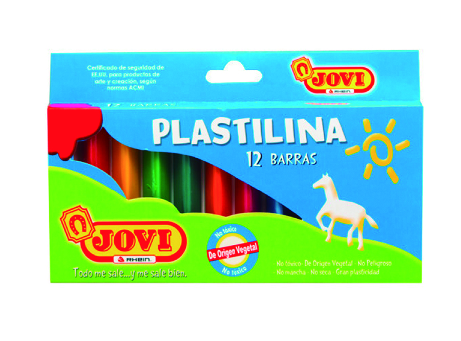  PLASTICINA 12 COLORES JOVI 