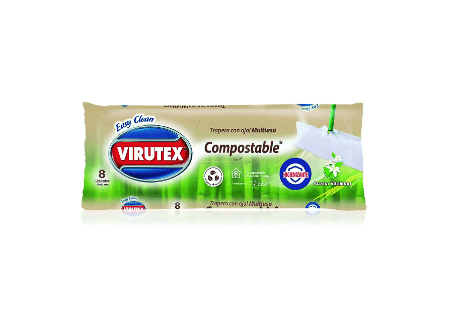  TRAPERO DESECHABLE PQ X 8 VITALIDAD DESINF VIRUTEX 