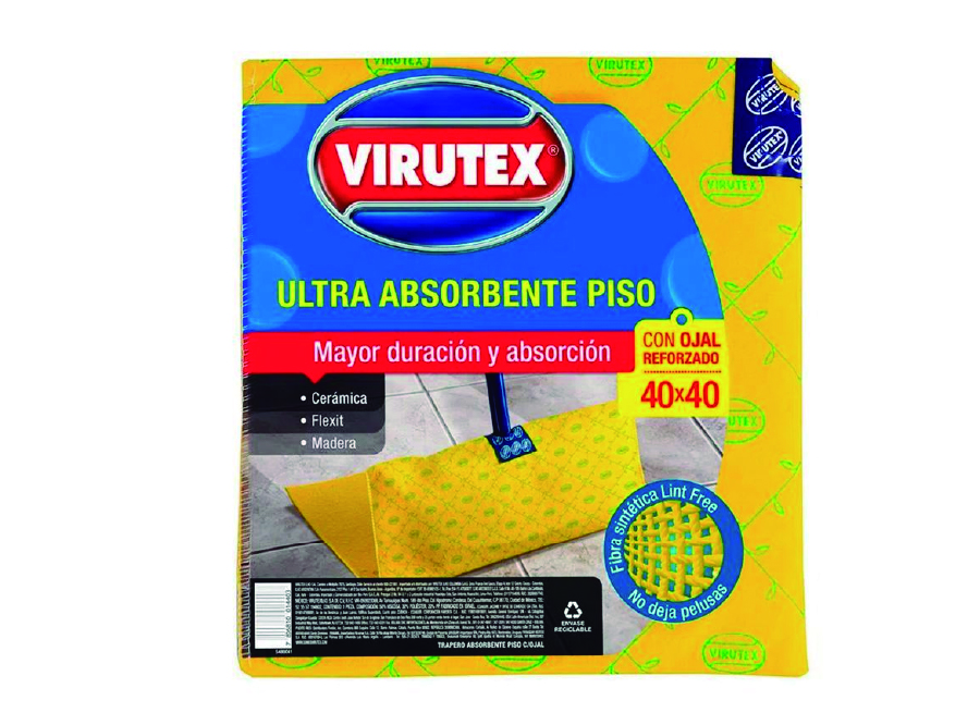  TRAPERO CON OJAL 40 X 40 VIRUTEX ULTRA ABSORBENTE 