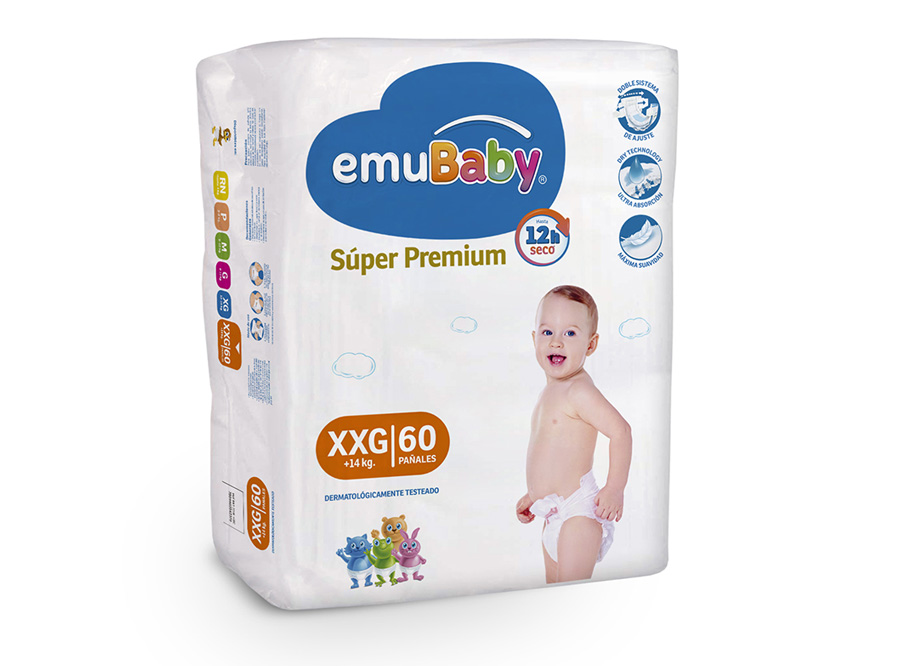  PANAL EMUBABY SUPER PREMIUM PQT X 60 UN XXG 
