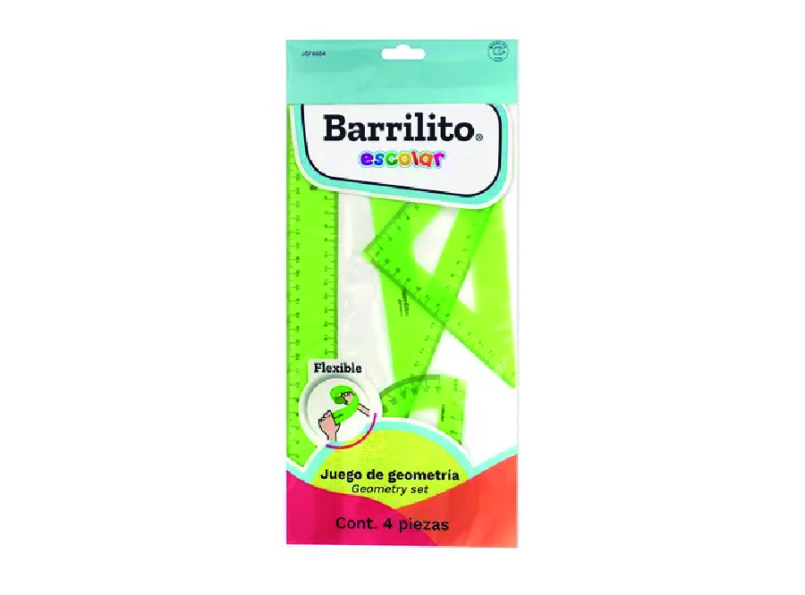  SET GEOMETRIA 4 PIEZAS 30 CM BARRILITO VERDE 8804 