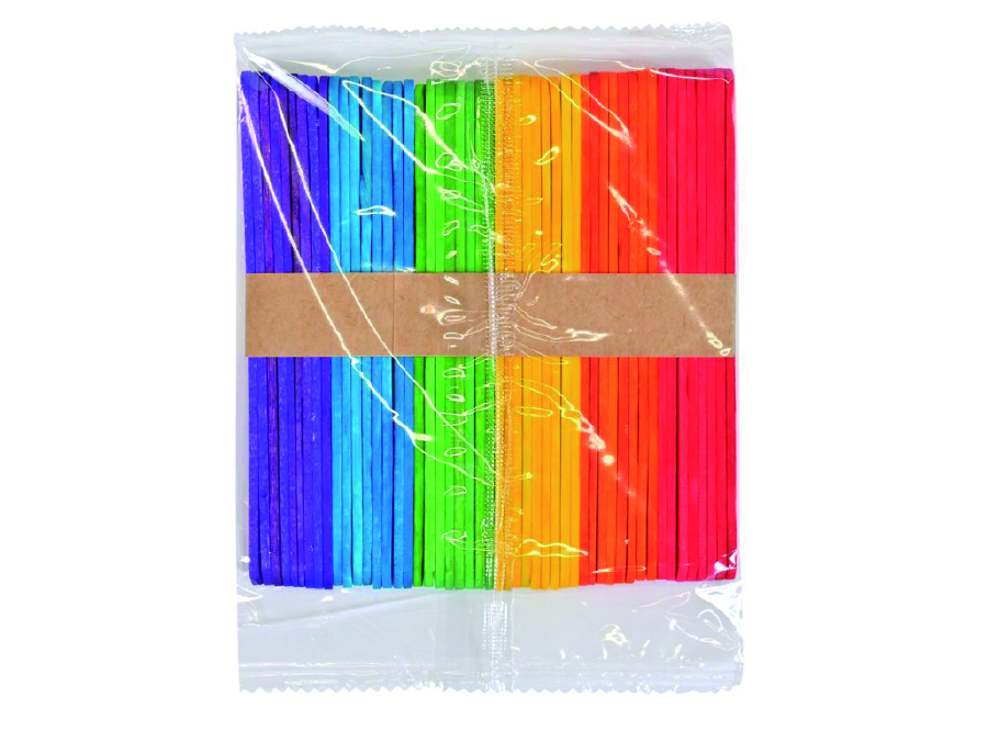  PALOS HELADO P/ARMAR COLOR DELGADO BOLSA X 50 UN B 