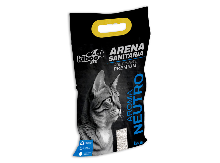 ARENA SANITARIA GATO 4KG KIBOO NEUTRA 