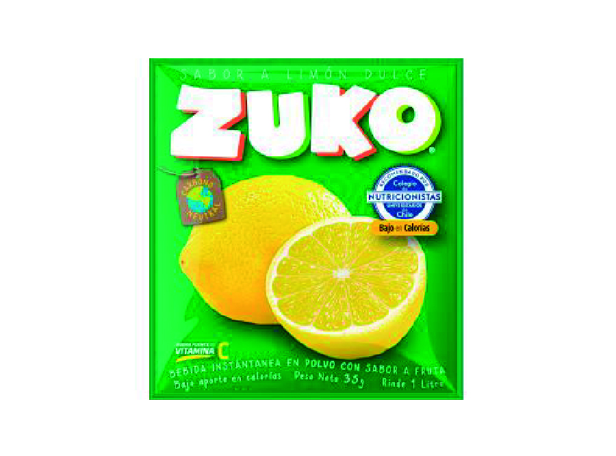  JUGO POLVO 15 GR ZUKO X 10 UN LIMON DULCE 