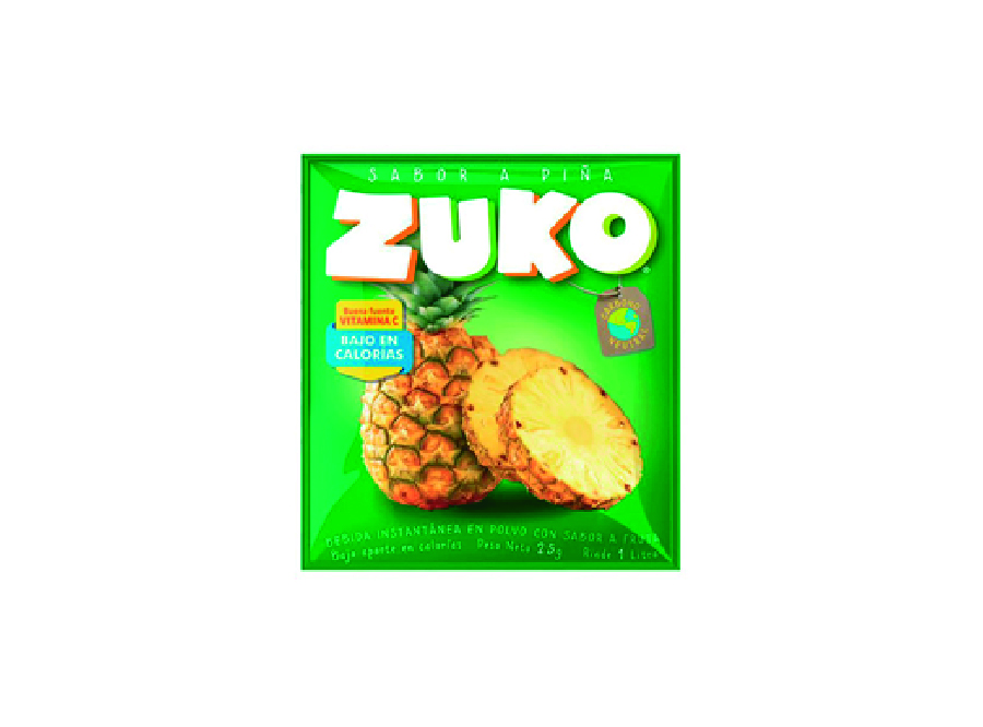  JUGO POLVO 15 GR ZUKO X 10 UN PI�A 