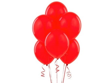  GLOBOS N.  9 LISO X 25 UN ROJO GLAM 