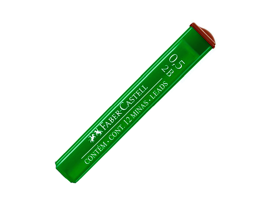  MINAS 0.5MM 2B DP X 12 ESTUCHES FABER CASTELL 