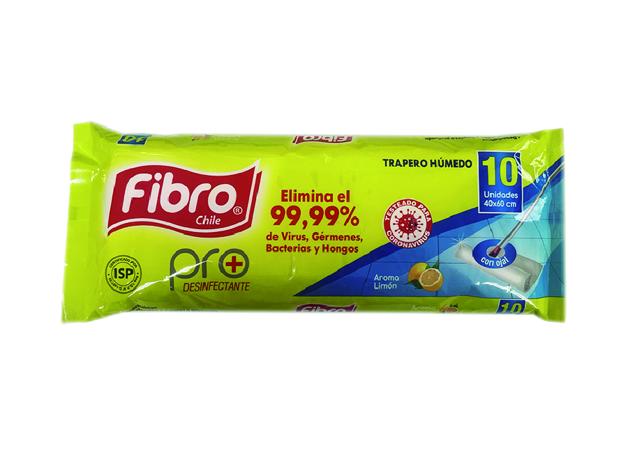  TRAPERO DESECHABLE PQ X 10 UN LIMON FIBRO 