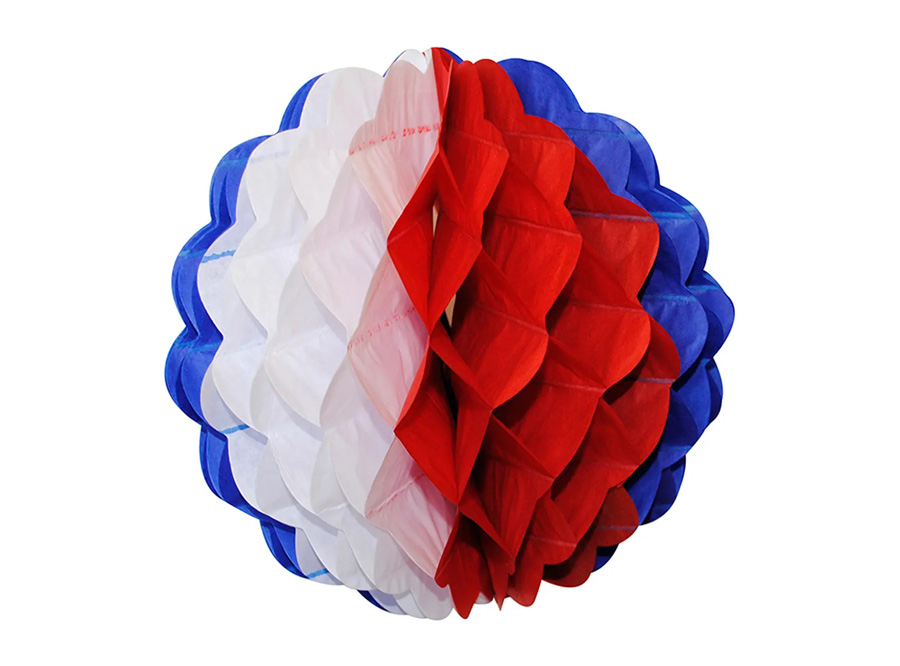  F.PATR.COLGANTE ESFERA TRICOLOR AZ-RJ-BL 30CM GLAM 