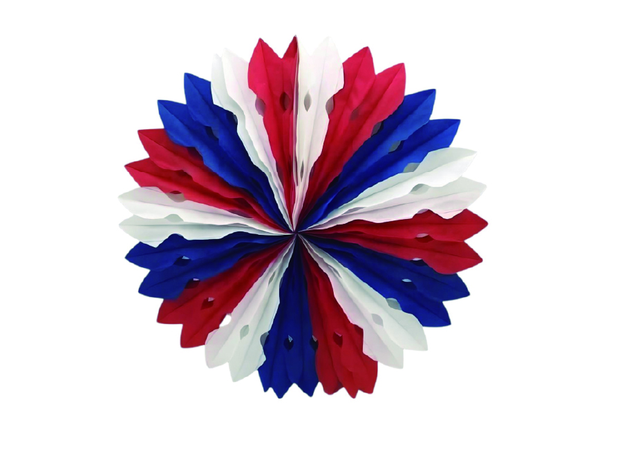  F.PATR.COLGANTE DECO ABANICO TRICOLOR 40CM GLAM 